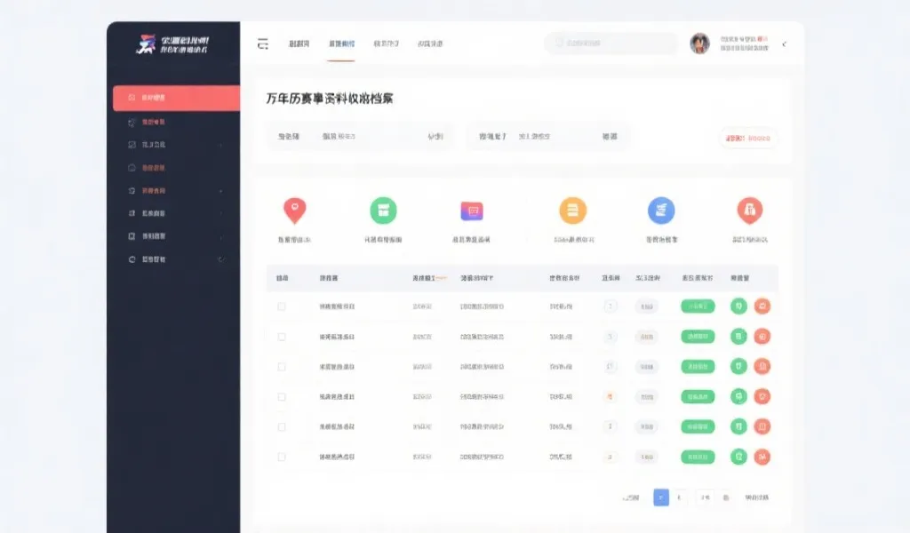 历史资料归档界面示意
